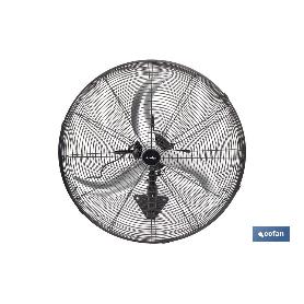 VENTILADOR INDUSTRIAL DE PARED OSCILANTE CON 3 VELOCIDADES Ø75 CM 240 W
