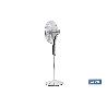 VENTILADOR DE PIE OSCILANTE GRIS METALIZADO OSCILANTE CON 3 VELOCIDADES Y TEMPORIZADOR Ø45 CM 70 W