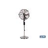 VENTILADOR DE PIE OSCILANTE GRIS PLOMO OSCILANTE CON 3 VELOCIDADES Y TEMPORIZADOR Ø45 CM 70 W
