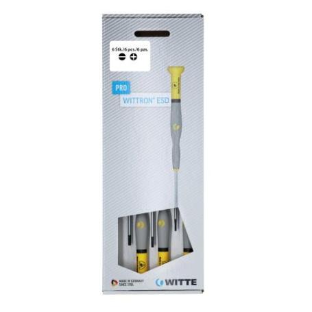 WITTE-89312-JUEGO DE DESTORNILLADORES WITTRON ESD 6 PIEZAS (PL Y PH)