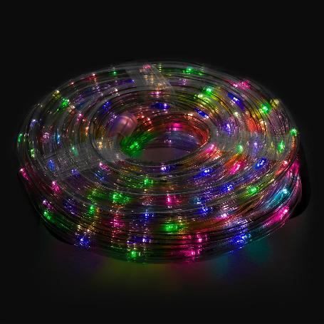 LUCES NAVIDAD TUBO LUZ MULTICOLOR 240 LEDS USO  EXTERIORES / INTERIORES PROTECCIÓN IP44 ROLLO 10 METROS