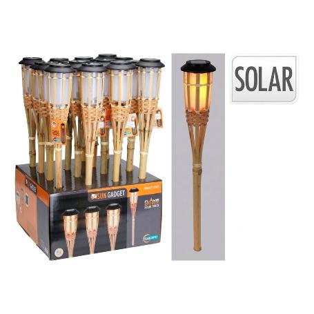 LAMPARA SOLAR BAMBU 54 CM