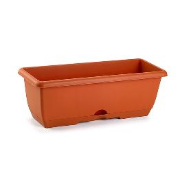 JARDINERA 60X20X17,5 CM TERRACOTA 11905 CON BANDEJA