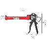 PISTOLA SILICONA PROFESIONAL  ROJA / NEGRA PROFESIONAL