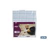 PACK DE JARRA AZUL,SET DE VASOS DE AGUA Y MANTEL 1.40 X 1.40 CM