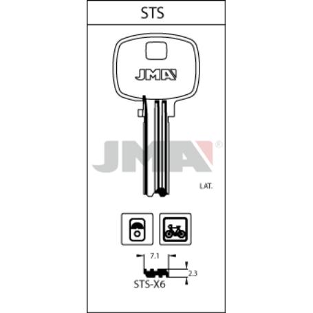 LLAVES JMA PROM. 30 LLAVES+5 GRATIS SEGURIDAD LATON MOD  STS-X6 (CAJA 30 UNIDADES)