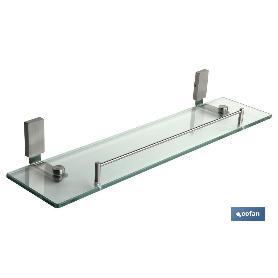 ESTANTE CRISTAL+INOX 304  MODELO MADEIRA SATIN