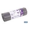 BOLSA DE BASURA AUTOCIERRE PERFUMADA LAVANDA 55 X 86 G.75 COLOR GRIS 15 UDS 50L