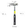 MARTILLO BOLA 650 GRAMOS MANGO FIBRA VIDRIO