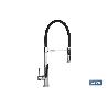 GRIFO COCINA MONOMANDO TUBO FLEXIBLE NEGRO 25 MM