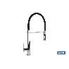 GRIFO COCINA MONOMANDO TUBO FLEXIBLE NEGRO 25 MM