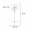 VENTILADOR PIE BLANCO 45 WATT  - 1,2 METRO ALTO.