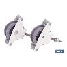 PACK 2 POLEAS PARA TENDEDERO COLOR BLANCO  ROLDANA 4 CM