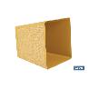 MACETA O MACETERO GAMA TEXTIL CUADRADA COLOR MOSTAZA PP 298 X 298 X 300 MM 18 L VENTA UNITARIA