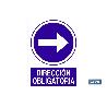 SEÑAL POLIESTIRENO  297X210MM. DIRECCIÓN OBLIGATORIA