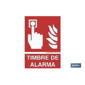 SEÑAL LUMINISCENTE 297X210MM. TIMBRE DE ALARMA
