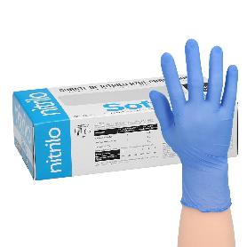 GUANTE DESECHABLE NITRILO AZUL  M 3,5 GMS. CAJA 100 UNIDADES.