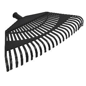 RASTRILLO PLASTICO TRAPEZOIDAL COLOR NEGRO 32 DIENTES