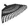 RASTRILLO PLASTICO TRAPEZOIDAL COLOR NEGRO 32 DIENTES