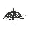 RASTRILLO PLASTICO TRAPEZOIDAL COLOR NEGRO 32 DIENTES