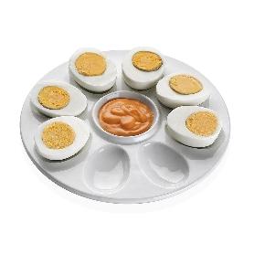 BANDEJA REDONDA HUEVOS RELLENOS 8 UNIDADES