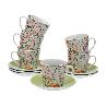 TAZAS TE + PLATO FLOWERS