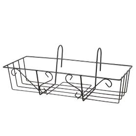 SOPORTE METAL JARDINERA BARANDILLA 61X22X18CM