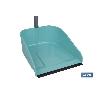 RECOGEDOR FIJO CON GOMA Y  MANGO METÁLICO VERDE AGUA 25 X 23.5 X 85 CM