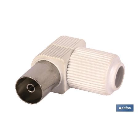 CONECTOR ANTENA HEMBRA CODO (9,5MM)