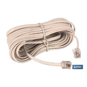 CABLE PLANO TELEFONO CON TOMAS (2.2M)