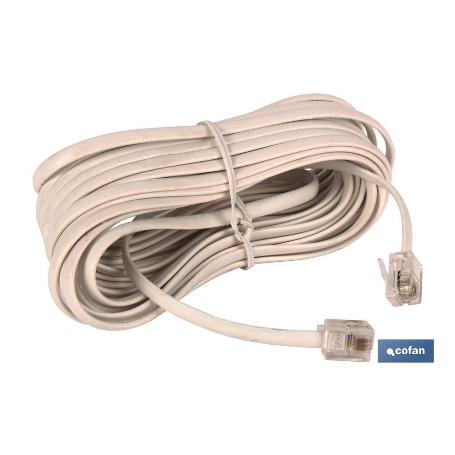 CABLE PLANO TELEFONO CON TOMAS (2.2M)