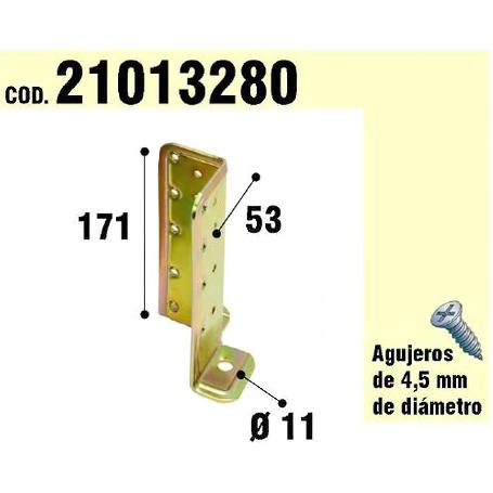 SOPORTE PARA MADERA ANCLAJE BICROMATADO REGULABLE