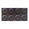 PAVIMENTO GOMA CIRCULO NEGRO 1,20 X3MM