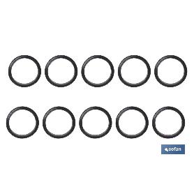 BOLSA DE 10 UNIDADES DE GOMAS CIERRE VÁLVULA CLICK-CLACK Ø31-37 MM