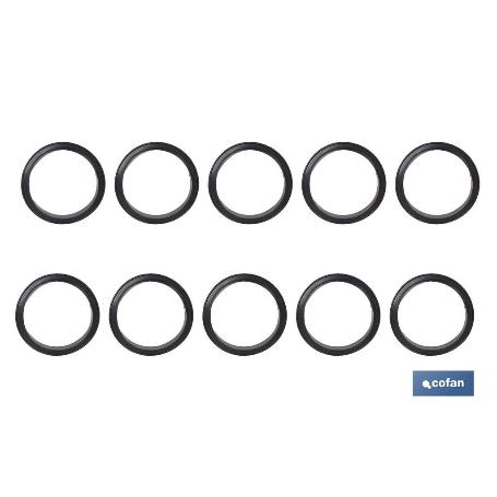 BOLSA DE 10 UNIDADES DE GOMAS CIERRE VÁLVULA CLICK-CLACK Ø31-37 MM