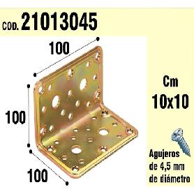 SOPORTE PARA MADERA ÁNGULO 100 X 100 X 100 MM.