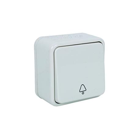 PULSADOR CAMPANA SUPERFICIE MODELO ATLANTIS 10A BLANCO