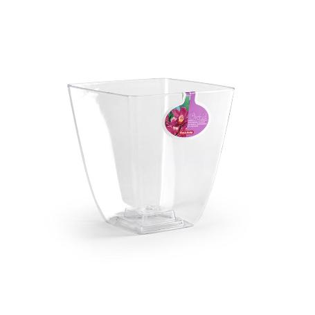 MACETA TRANSPARENTE ORCHID 13,5X19,5X15CM