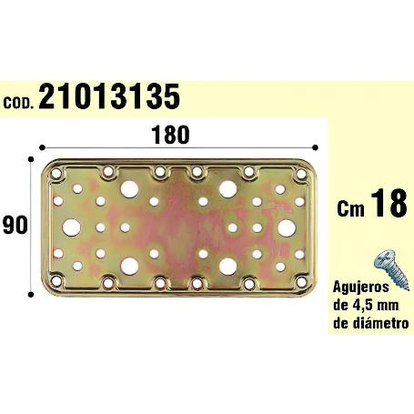 SOPORTE PARA MADERA PLACA BICROMATADA 90X180 MM.