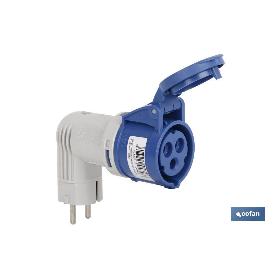 ADAPTADOR INDUSTRIAL 16A 230V IP44 CLAVIJA SCHUKO