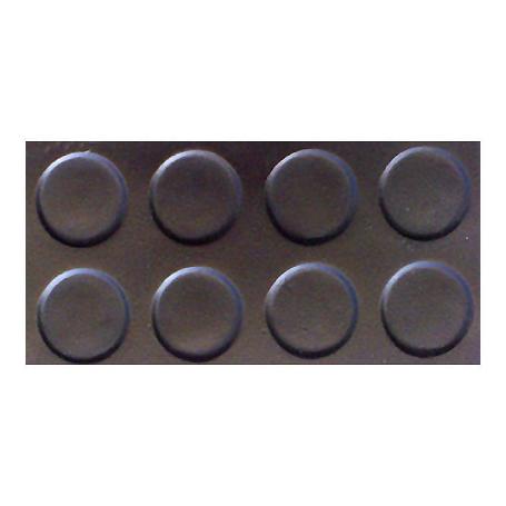 PAVIMENTO GOMA CIRCULO NEGRO 1 M X 3 MM