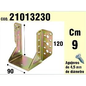 SOPORTE PARA MADERA ALAS EXTERIORES BICROMATADO  90 MM.