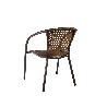 SILLON ALUMINIO RATAN MARRON 30B