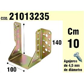 SOPORTE PARA MADERA ALAS EXTERIORES BICROMATADO 100 MM.