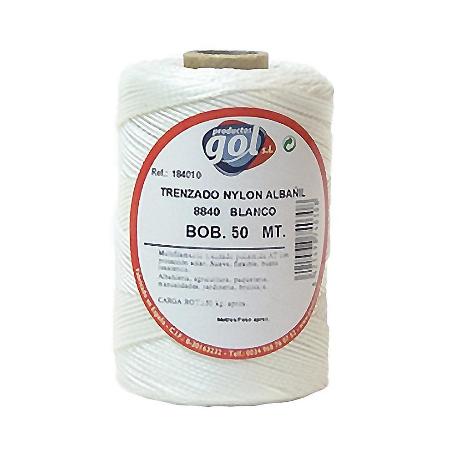 CUERDA LINEA BLANCA FINA 8840 TREZADA NYLON 50MT