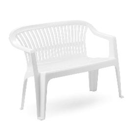 BANCO RESINA DIVA 114X55X82 CM BLANCO
