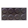PAVIMENTO GOMA CIRCULO NEGRO 1,20MX3MM