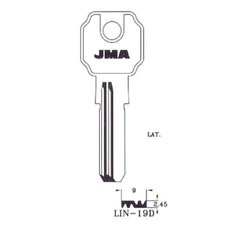 LLAVES JMA SEGURIDAD LATON MOD LIN-19D