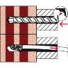 FISCHER TACOS FUR-T    8X  80 TORNILLO TORX.SEGURIDAD   70110 (CAJA 50 UNIDADES)