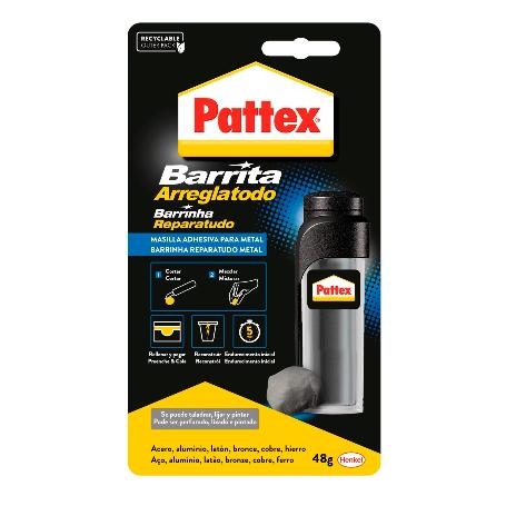 PATTEX MASILLA BARRITA ARREGLATODO METAL 48GR BL 2668464-2850196
